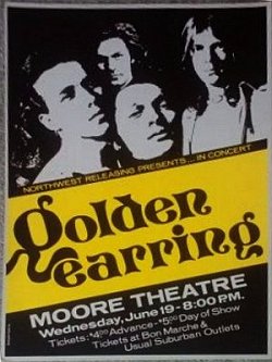 Golden Earring show poster June 19, 1974 Seattle - Moore Theatre